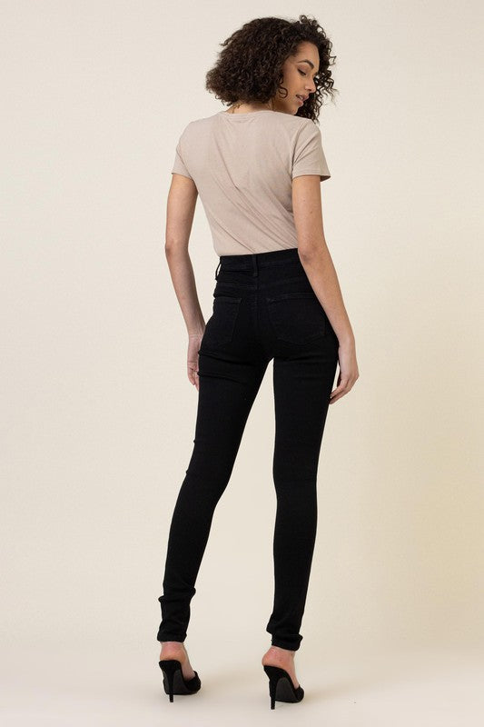 Classic High Waisted Black Skinny Jeans