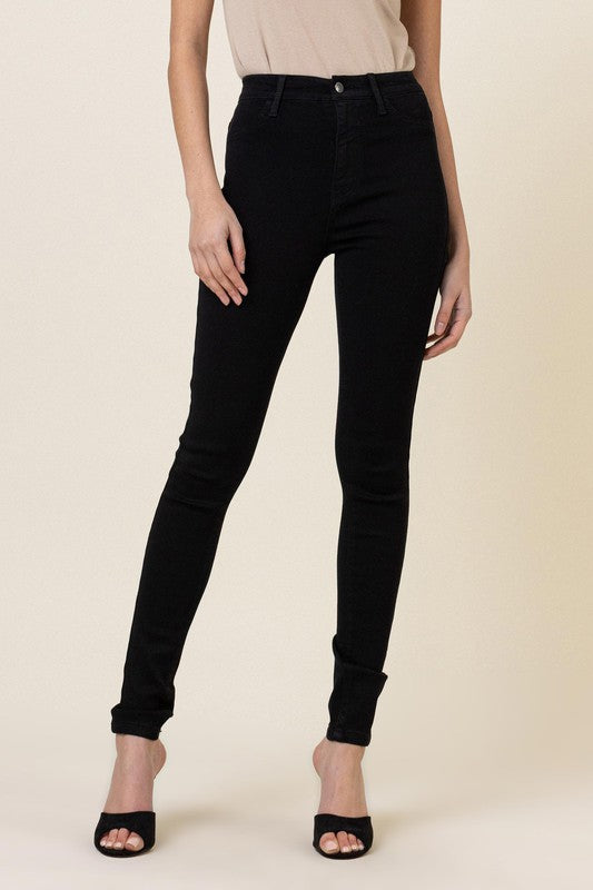 Classic High Waisted Black Skinny Jeans