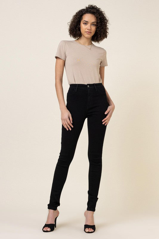 Classic High Waisted Black Skinny Jeans