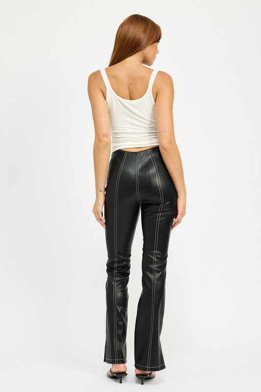 HIGH WAIST LEATHER PANTS