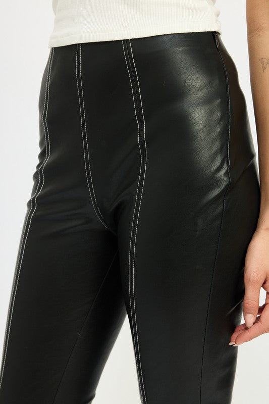 HIGH WAIST LEATHER PANTS