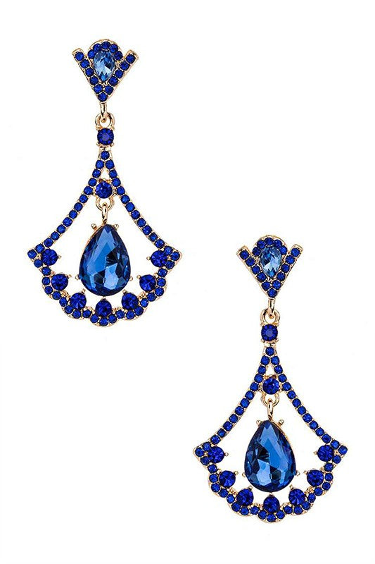 Crystal Drop Formal Chandelier Earrings