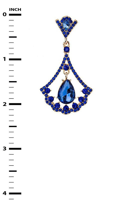 Crystal Drop Formal Chandelier Earrings