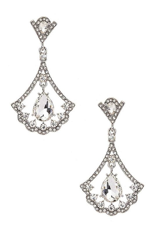 Crystal Drop Formal Chandelier Earrings